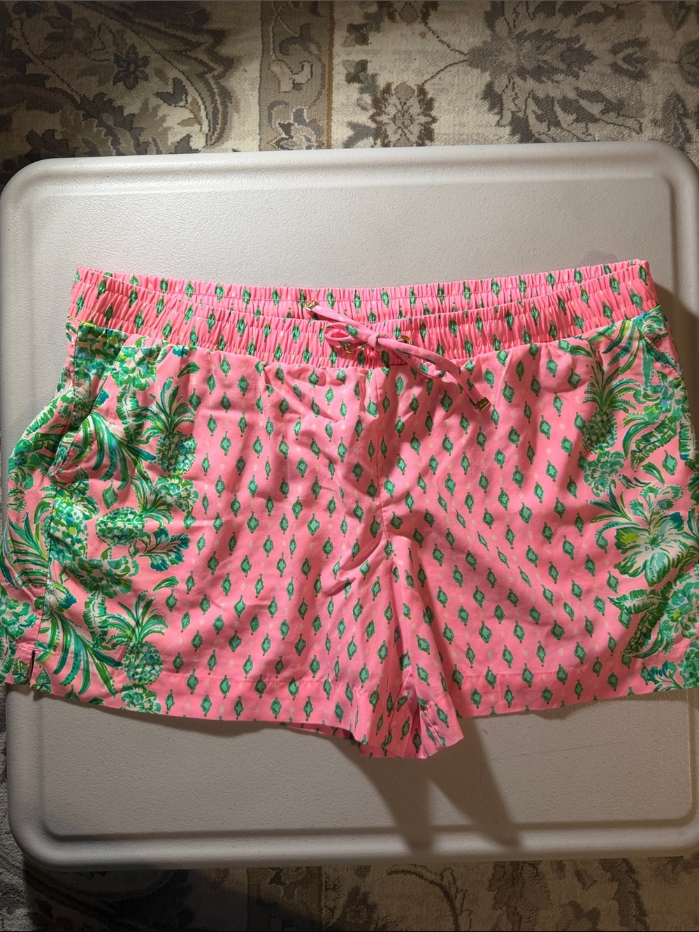 Pink Pineapple Print Lounge Shorts
